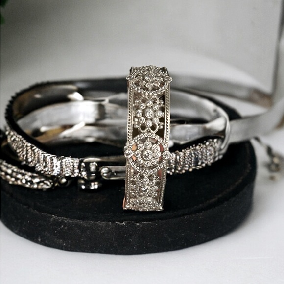 Judith Ripka Sterling Silver Bangle Bracelet
